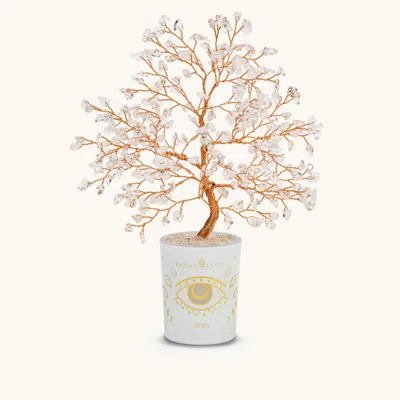 Karma And Luck Amplified Dreams Crystal Quartz April Birthday Tree In White
