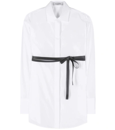 Shop Valentino Cotton Shirt In White