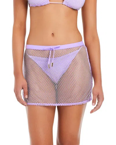 Red Carter One In A Million Mesh Netting Cover-up Skirt In Purple