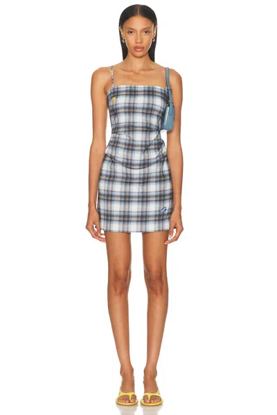 Acne Studios Sleeveless Mini Dress In Gray