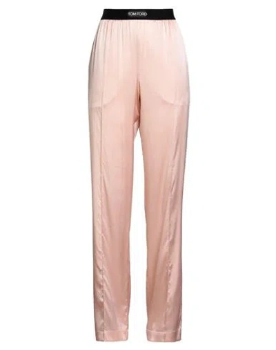 Tom Ford Woman Pants Blush Size L Silk, Elastane, Polyamide In Pink