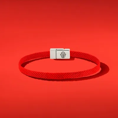 Karma And Luck Magnetic Desires Men's Red String Bracelet In Red