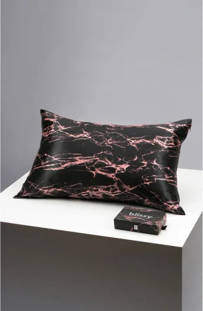 Blissy Mulberry Silk Pillowcase In Black