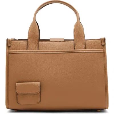 Anne Klein Midi Satchel With Pouch In Brown