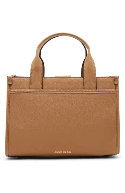 Anne Klein Midi Satchel With Pouch In Brown