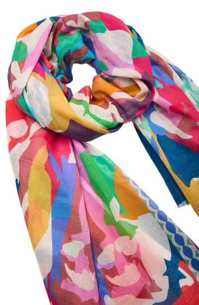 Saachi Spring Abstract Printed Scarf In Multi