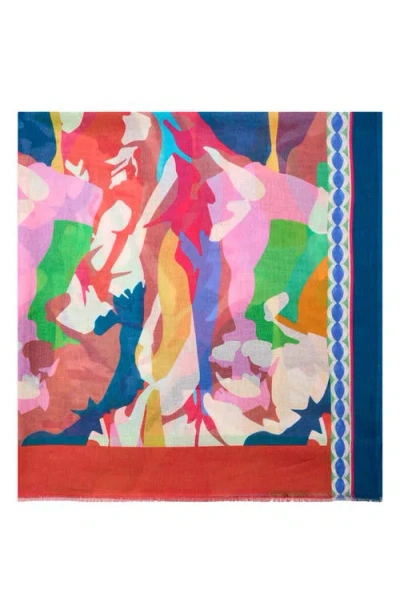 Saachi Spring Abstract Printed Scarf In Multi