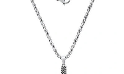 Hmy Jewelry Stainless Steel Textured Cross Pendant Necklace