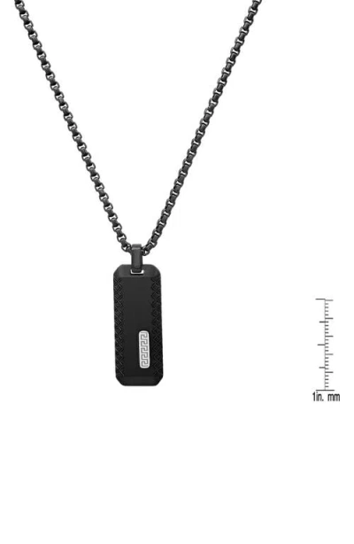 Hmy Jewelry Two-tone Stainless Steel Dog Tag Pendant Necklace