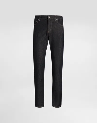 Dolce & Gabbana Slim-fit Stretch Denim Jeans In Black