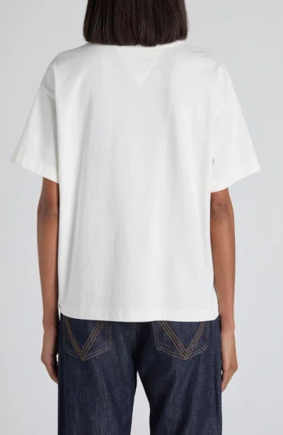 Bottega Veneta Pocket Detail Crew Neck Short Sleeve Top In White