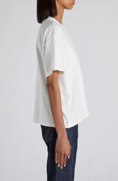 Bottega Veneta Pocket Detail Crew Neck Short Sleeve Top In White