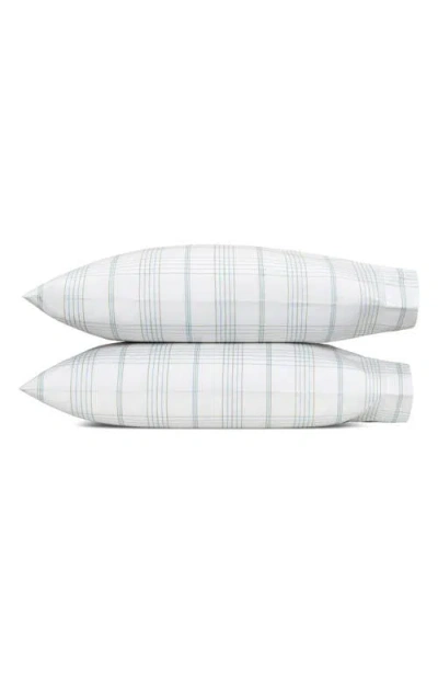 Matouk August Plaid Set Of 2 Pillowcases In Gray