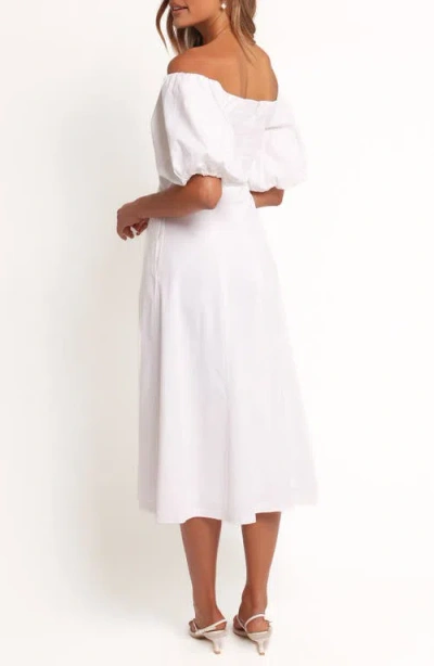 Petal And Pup Petal & Pup Jensen Off The Shoulder Midi Dress In White