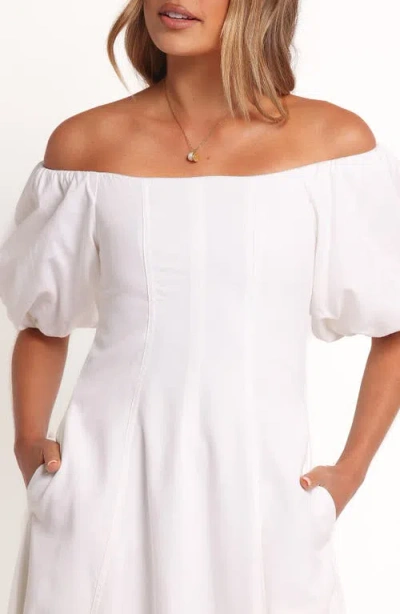 Petal And Pup Petal & Pup Jensen Off The Shoulder Midi Dress In White