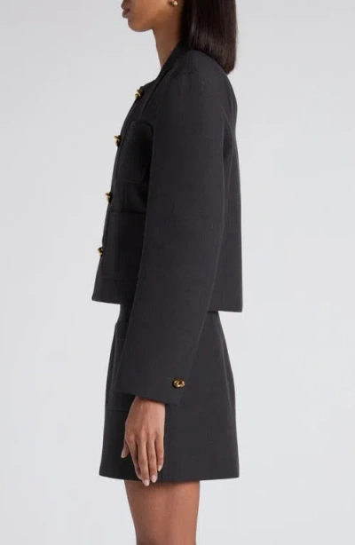 Bottega Veneta Giacca In Misto Cotone Grafite Donna In Black