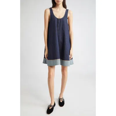 3.1 Phillip Lim Sleeveless Trapeze Minidress In Blue