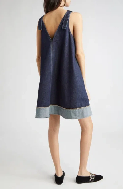 3.1 Phillip Lim Sleeveless Trapeze Minidress In Blue
