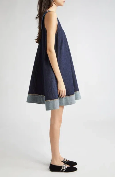 3.1 Phillip Lim Sleeveless Trapeze Minidress In Blue