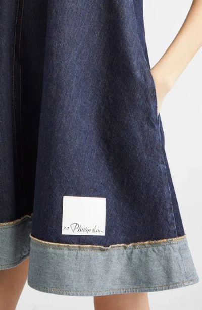 3.1 Phillip Lim Sleeveless Trapeze Minidress In Blue