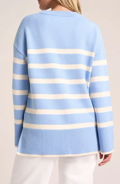 Matty M . Elliot Stripe Sweater In Blue