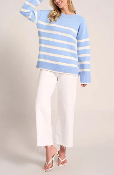 Matty M . Elliot Stripe Sweater In Blue