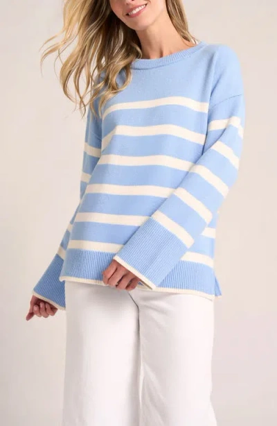 Matty M . Elliot Stripe Sweater In Blue