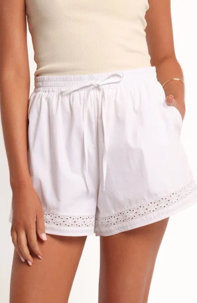 Petal And Pup Petal & Pup Austin Cotton Drawstring Shorts In White