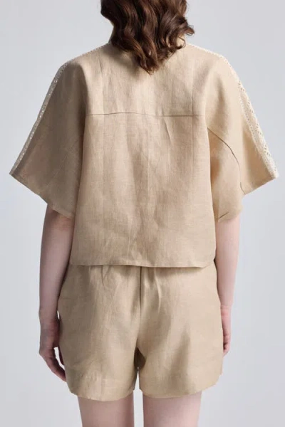 Reistor Drawstring Shorts In Neutral Beige In Neutral