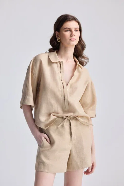Reistor Drawstring Shorts In Neutral Beige In Neutral