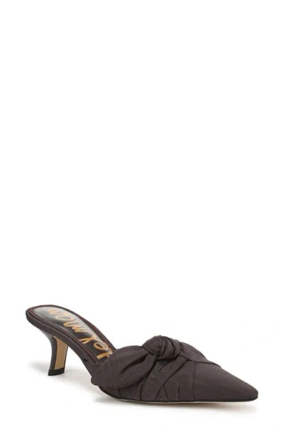 Sam Edelman Bex Pointed Toe Sandal Cocoa Brown Fabric In Brown