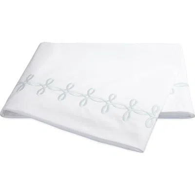 Matouk Gordian Knot 500 Thread Count Cotton Percale Flat Sheet In White