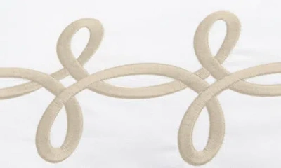 Matouk Gordian Knot 500 Thread Count Cotton Percale Flat Sheet In White