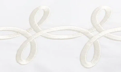 Matouk Gordian Knot 500 Thread Count Cotton Percale Flat Sheet In White