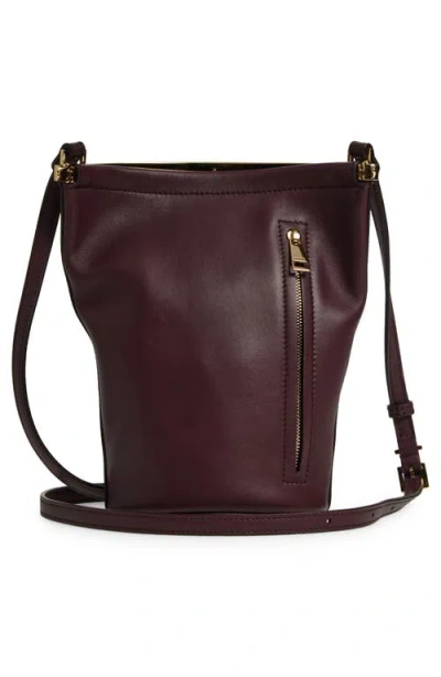 Tod's Magenta Bag Bucket Bag In Leather Small In Burgundy