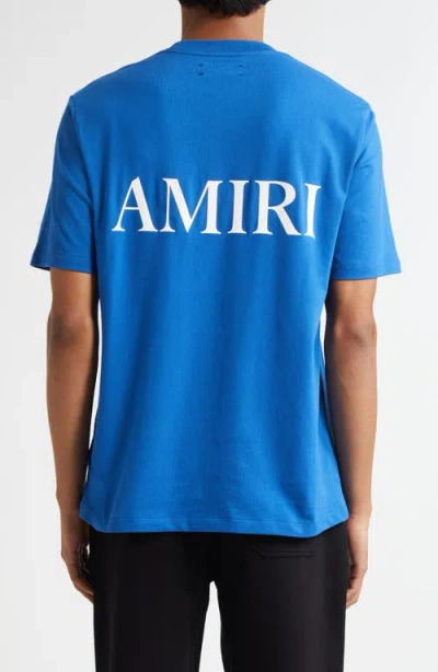 Amiri Ma Logo Cotton T-shirt In Blue