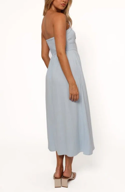 Petal And Pup Petal & Pup Tanner Linen Maxi Dress In Blue