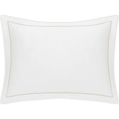 Matouk Bergamo 500 Thread Count Cotton Percale Sham In White