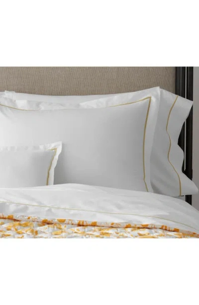 Matouk Bergamo 500 Thread Count Cotton Percale Sham In White