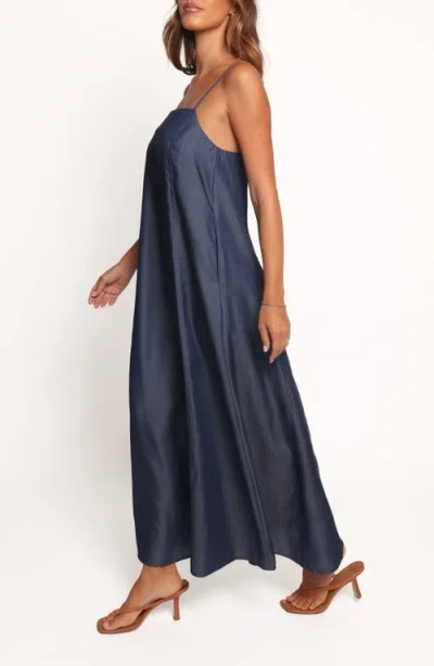 Petal And Pup Petal & Pup Thelma Chambray Maxi Dress In Blue
