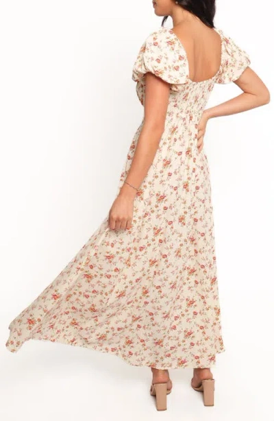 Petal And Pup Petal & Pup Marnie Floral Print Cotton & Linen Maxi Dress In Neutral