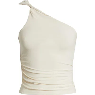Open Edit Twist One-shoulder Top In White