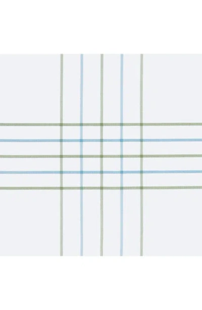 Matouk August Plaid 500 Thread Count Flat Sheet In Green