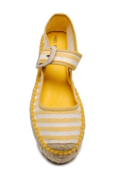 Free People Surfside Mj Espadrille In Lemon Zest In Multi