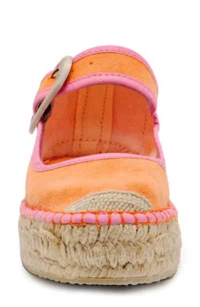 Free People Surfside Platform Espadrille In Orange