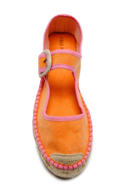 Free People Surfside Platform Espadrille In Orange