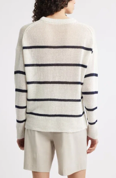 Nordstrom Open Knit Linen Sweater In White