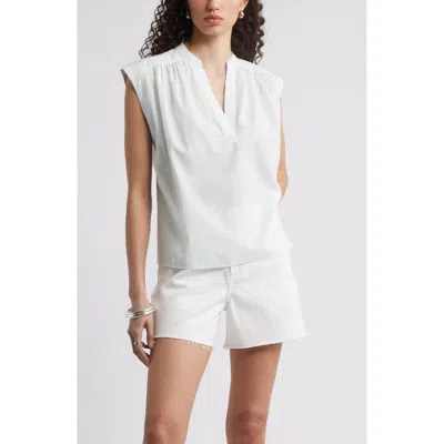 Nordstrom Shirred Cap Sleeve Top In White