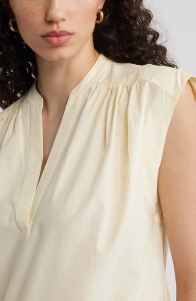 Nordstrom Shirred Cap Sleeve Top In Neutral