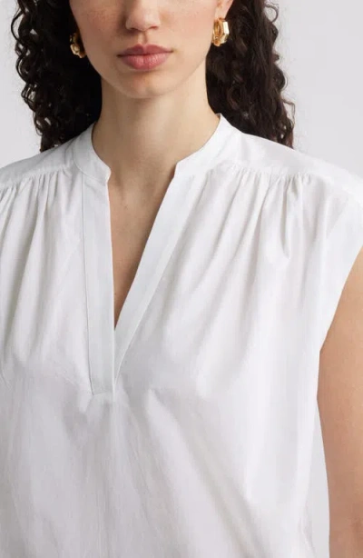 Nordstrom Shirred Cap Sleeve Top In White